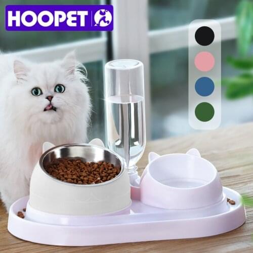 HOOPET Pet Automatic Feeder Cat dog Bowl Pet Supplies Dispenser Bowl With Raised Stand for Pet Dog Cat