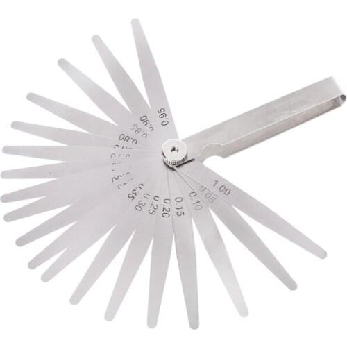 0.05-1mm 20 Blade Feeler Gauge Gage Thickness Measurment Tool Metric Gap Filler