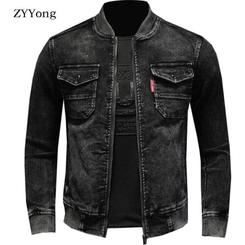Stand Collar Bomber Pilot Black Corduroy Jacket Men Coats Motorcycle Slim Casual Outwear Clothing Outwear Ropa Hombre