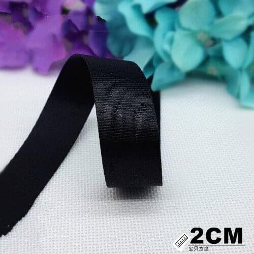 Selling Classic Ribbon Pure Color Black 2CM width1meter nylon ribbon Used for DIY craft clothing accessories decoration supplies