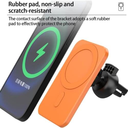 For Iphone 12 12 Pro 12Pro Max 12mini 15W Wireless Charger Magnetic Phone Car Holder Airvent Magnet Adsorbable Car Mount