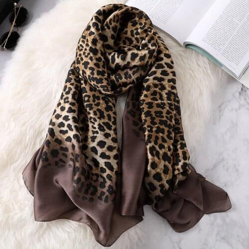 Fashion hijab Leopard scarf silk chiffon shawl soft women scarves 10pcs/lot