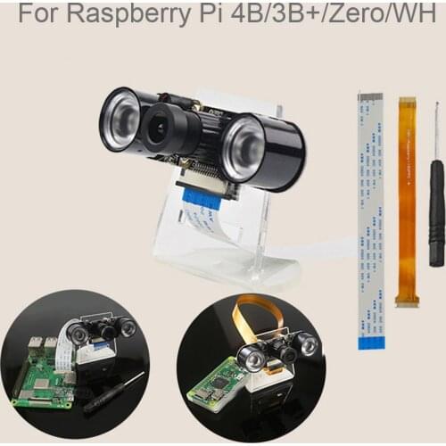 5MP 1080P Camera module For Raspberry Pi 4 Model B/3B+/3B/Zero/W/WH Wide Angle Fish Eye Webcam Automatic Switching Day and Night