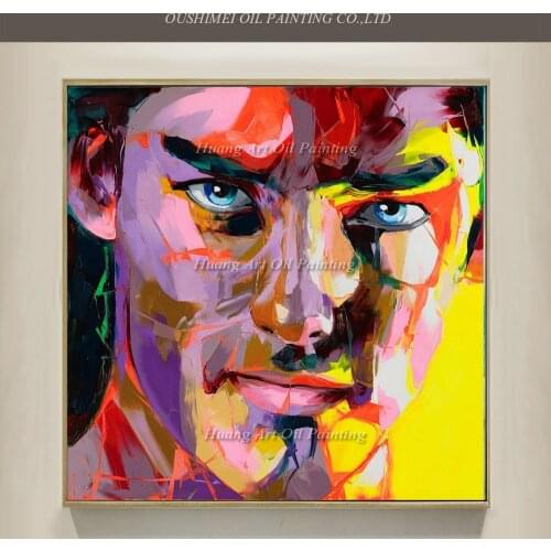 New Style Hand Painted Famous People Pop Portrait Oil Painting on Canvas Abstract Knife Human Head Acrylic Character Paintings