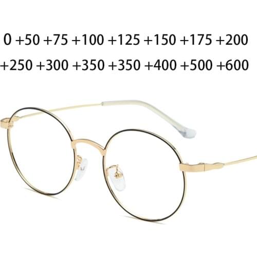 Women Round Magnifier Reading Glasses Man Smalll Eyeglasses Diopter Lenses +0.5 +1 +1.5 +2 +2.5 +3 +3.5 +4 +4.5 +5 +6