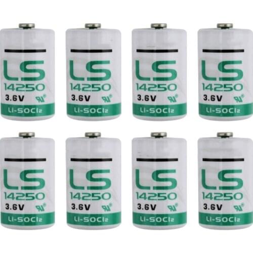 8PCS LS14250 Gas Water Meter Electric Meter IIoT RFID Battery ER14250 14250 ER1/2 AA SL350 3.6V Lithium Battery for SAFT