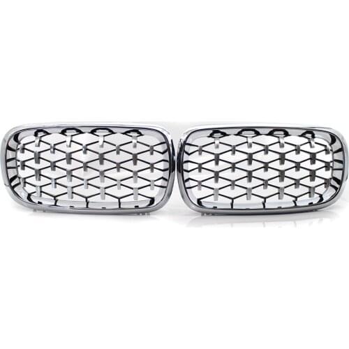 Fit for BMW X5 F15 2014-2016 Kidney Grille Chrome Diamond Meteor Latest Style