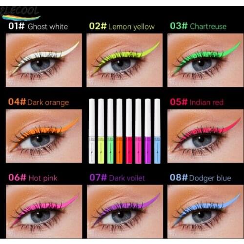 ELECOOL 8 Colors Eyeliner Liquid Eye Cosmetics Pencil Waterproof Long Lasting Sexy Charming Beauty Eye Liner Pen Eye Makeup Set