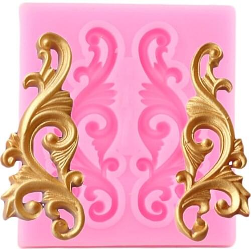 Baroque Relief Silicone Molds Cake Border Fondant Mould Cake Decorating Tools Chocolate Gumpaste Candy Polymer Clay Moulds