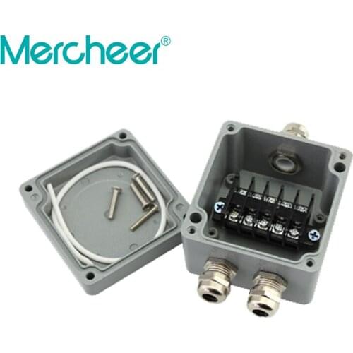 With terminals M16 PG9 glands one inlet two outlet 80*76*57 waterproof box Aluminium Junction box Outdoor Meter Box Switch Box
