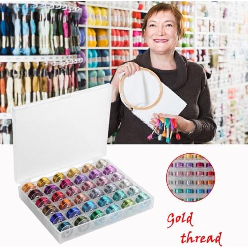 Handmade Embroidery Sewing Threads Polyester Home Hand Stitching Sewing Machine Supplies Yarn Line Box for DIY Craft Sewing Tool