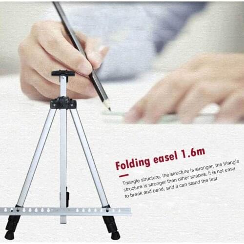 Folding Painting Easel Frame Aluminium Adjustable Portable Tripod Display Bracket for Outdoor Travelling Supplies