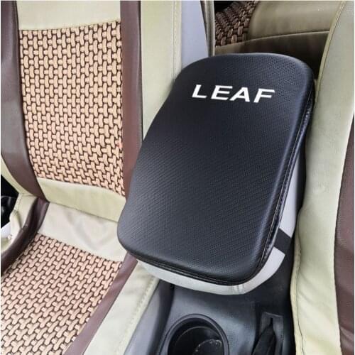 Stylish and soft Pu Leather Car Center Console Arm Rest Seat Box Pad Vehicle Protective Car Styling For Nissan Leaf