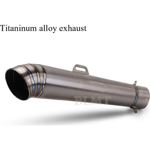 Universal 60mm Motorcycle GP Exhaust Escape Modified Titanium Alloy Muffler with DB Killer Silencer For Ninja 400 R25 Z900 ATV