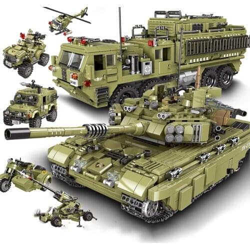 Military Technique Vehicle Tanks Sets Ww2 Machine Creator Armored Army Tank Aircraft War Building Blocks World Weapon Bricks Toy