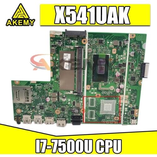 X541UAK original mainboard with I7-7500U for ASUS X541UJ X541UV X541U X541UVKLaptop motherboard