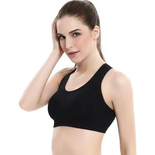 Women Female No Trace No Rim Running Yoga Vest Underwear Sleep Sports Bra Solid Color Breathable Fitness Bra