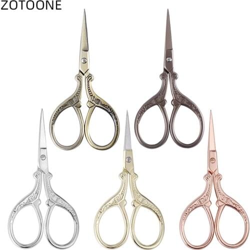 ZOTOONE Stainless Steel Retro Tailor Scissor V-Shape Sewing Small Embroidery Craft CrossStitch Scissors DIY Sewing Tools G