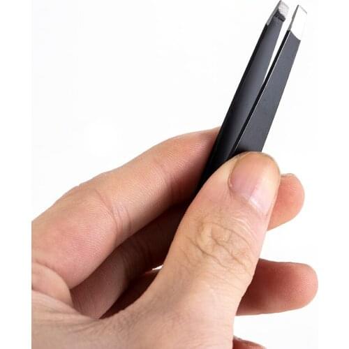 1PC Eyelash Extension Tweezers Eyebrow Tweezer Hair Slanted Puller Stainless Steel Eye Brow Clips Eyebrow Removal Beauty Tool