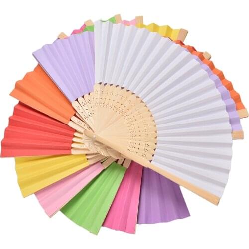 1PC Luxurious Paper Fold hand Fan in Elegant Laser-Cut Gift Party Favors/wedding Christmas New Year Gifts