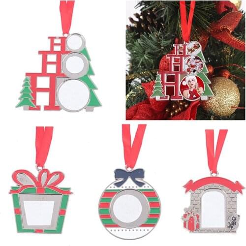 1Pcs Sublimation Blank Pendant Heat Transfer Christmas Tree Hanging Ornament For Holiday Gifts DIY Crafts Decor