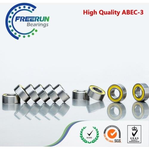 10PCS 6X12X4 Yellow rubber bearings MR126 2RS ABEC3 Model bearings MR126-2RS