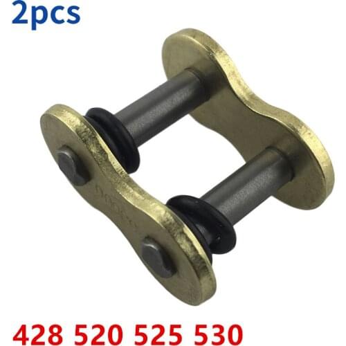 2pcs Motorcycle Chain Buckle 428 520 525 530 Chain Buckle, Chain Lock, Chain Joint, Gold Oil Seal Chain Buckle