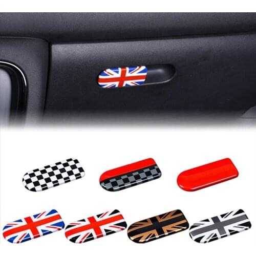 Car Glove box handle decorative storage box cover sticker For MINI Clubman COOPER S F54 F55 F56 F57 F60 car modeling accessories