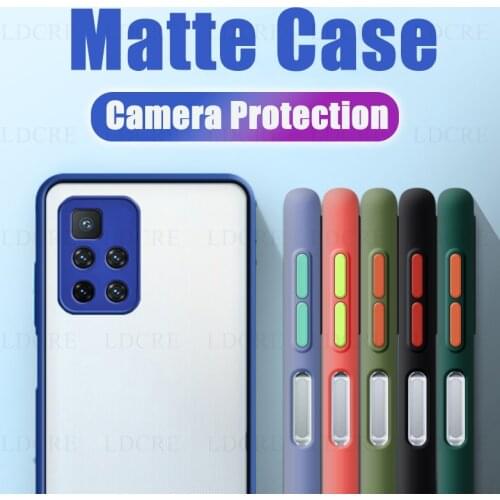 For Xiaomi Redmi Note 9S Case Simple Frame Matte Armor Case For Redmi 9C Case Clear Cover For Xiaomi Redmi 9A Redmi 9C Poco X3