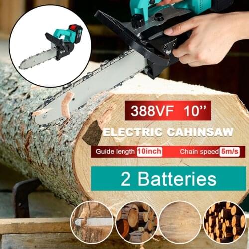 Electric Chain Saw 10inch 700W Wood Cutter Brushless Motor Chainsaw Woodworking Pruning Shears With Battery Garden Power Tools