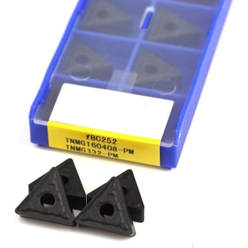 TNMG160404-PM YBC251 TNMG160408-PM YBC252 TNMG160412 YBC251 YBC252 External Turning Tool Carbide Inserts CNC Lathe Tools