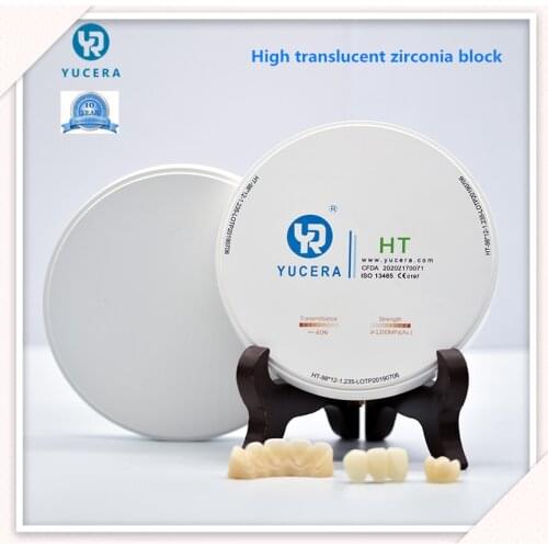 HT White Dental Zirconia Block Zirconium Blank Disc with 1200Mpa Bending Strength CADCAM Zirconia Blocks Teeth