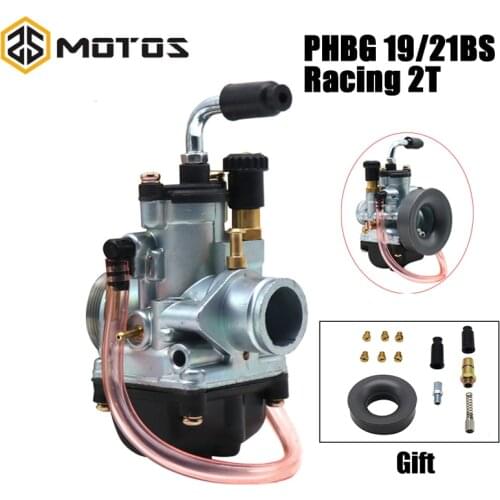 ZS MOTOS For Dellorto PHBG 19BS/21BS Racing 2T Carburettor 19mm 21mm PHBG Carburetor Carbs For YQ50 Area 51 Ark 50 LC For YAMAHA