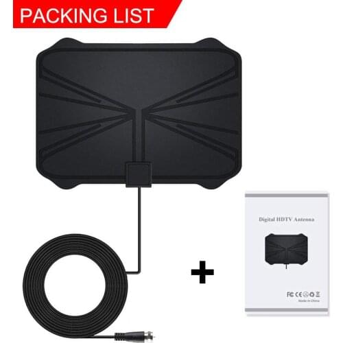 Indoor HD TV Antenna Aerial 1180 Miles 4K Digital HDTV Indoor TV Antenna With Amplifier Signal Booster TV Radius Surf Fox Antena