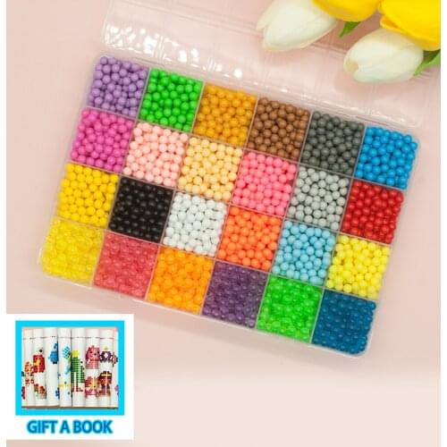 NEW DIY Water Spray Beads 24 Colors Refill Beads Puzzle Crystal Set Ball Games 3D Handmade Magic Toys for Children Manualidades