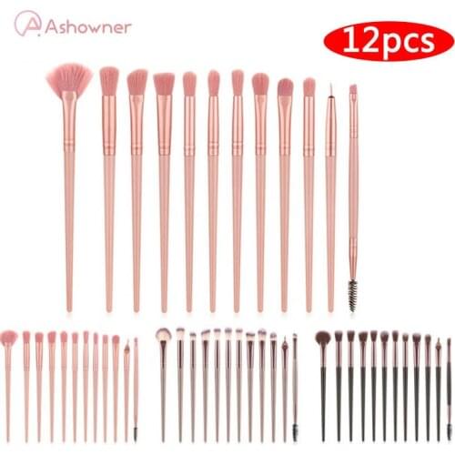 12pcs Makeup Brushes Set Eye Shadow Foundation Powder EyeShadow Blending Eyeliner Eyelash Eyebrow brushes for MakeUp Cosmetics