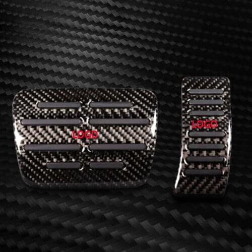 For Audi A1 Q2L Car Accelerator Brake Pedals Rest Pedal Cover Carbon Fiber Series Anti-slip Protective Trim