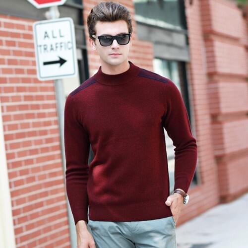2020New Arrival Turtleneck Men Sweaters Pullovers Autumn Winter Thicken Solid Color knitted Sweater Plus Size Slim Sweater