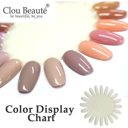 Clou Beaute 10pcs/lot Natural White Display Stand Nails Art Palette Nail Polish Display Color Practice Chart Nail Tips Display