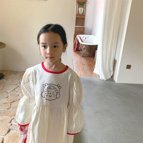 Girl Dress Kids Baby Gown 2021 Cartoon Spring Autumn Toddler Formal Party Outfits Sport Teenagers Dresses Cotton Children Clothi