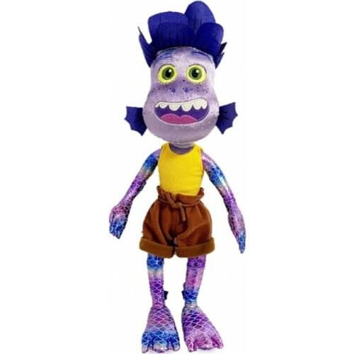 17Inches Luca Alberto Sea Monster Plush Toy Cartoon Purple Girl Stuffed Toy Soft Plush Figure Doll Birthday Gift for Children