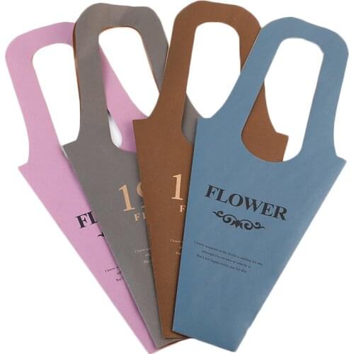 48Pieces Single Flower Rose Wrapping Gift Box Kawaii Handbags Packaging Gift Box Bouquet Floral Material Container Festival Dec