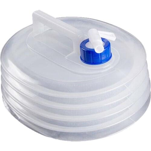 3L Car Water Bucket Portable Water Bag Outdoor Folding Bucket With Faucet PE Food Grade Water Storage Bag For Camping Hiking