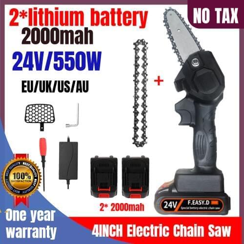 2PCS Lithium Battery Portable Electric Pruning Saw Rechargeable Small Electric Saws Woodworking Mini Electric Saw Garden Logging