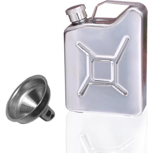 5Oz Portable Hip Flask+ Funnel Whisky Wine Pot Creative Stainless Steel Flagon for Whiskey Liquor Bottle Personalized Men Gift