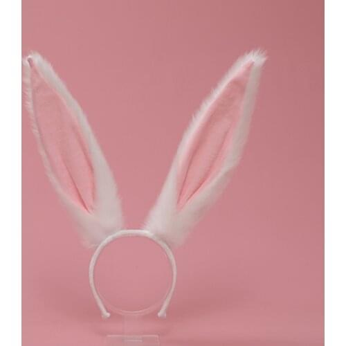 Girls Long Bunny Ear Headband Cute Plush Cosplay Hair Bands Hair hoops Headwear Hairbands Girls Ornaments Accessories Headdress