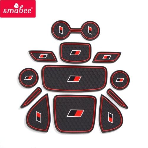 Smabee Anti-Slip Gate Slot Cup Mat For Toyota Yaris GR 2020 2021 Hybrid Sport Style Modification Accessories Car Non-Slip Pad