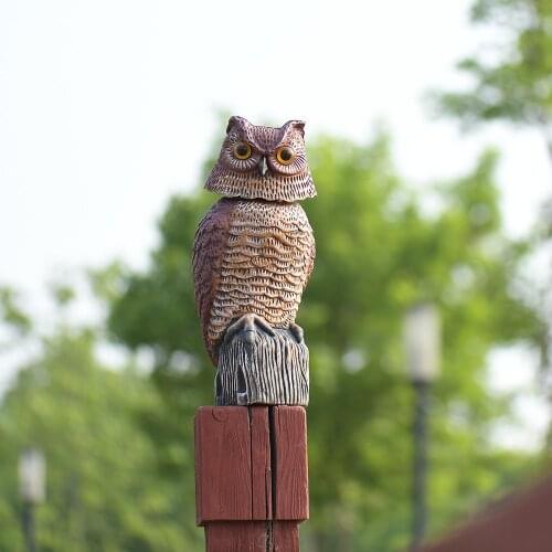 ZILIN Garden Defense Wind-Action Owl /Bird Scaring Owl Decoy 17*17*38cm