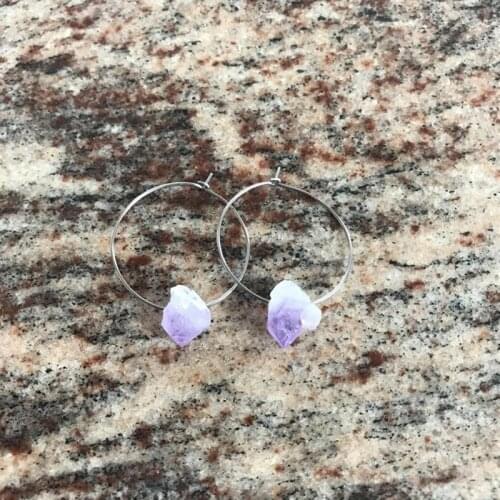 Purple Crystal hoop earrings Witch Magic jewelry Fashionable and beautiful Women gifts 2020 new girlfriend punk