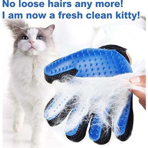 Dog Pet Grooming Glove Silicone Cats Brush Comb Deshedding Hair Gloves Dogs Bath Cleaning Supplies Animal Combs by PROSTORMER